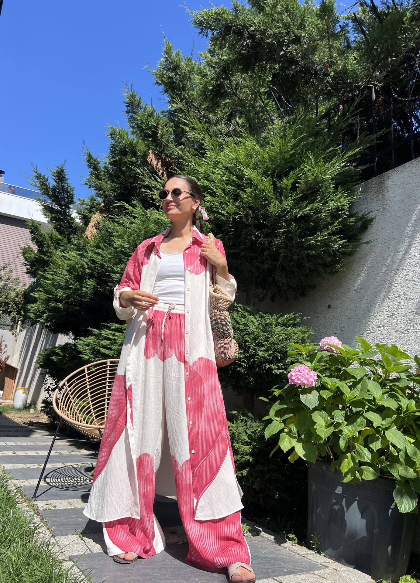 Pantolon Tunik Takım -Ekru