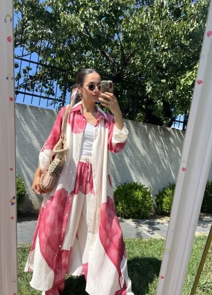 Pantolon Tunik Takım -Ekru