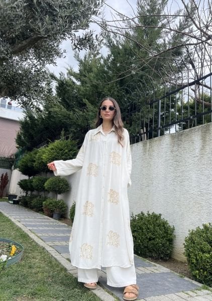 Gold İşlemeli Tunik Takım
