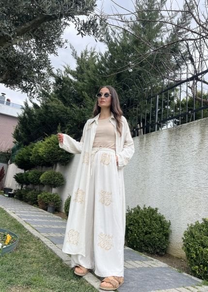 Gold İşlemeli Tunik Takım