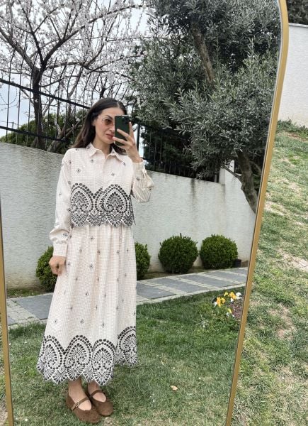 Pötikare İşlemeli Etek Takım
