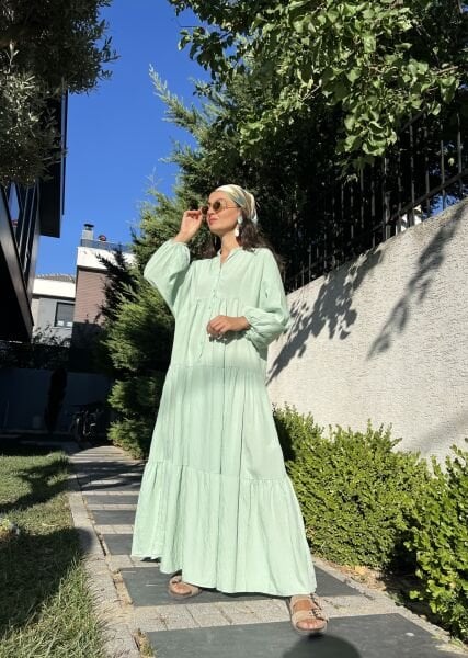 Su Yeşil Katleya Model Elbise