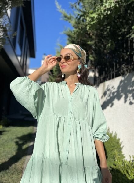 Su Yeşil Katleya Model Elbise
